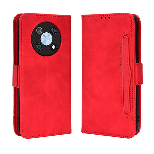 Leather Case Stands Flip Cover Holder BY3 for Huawei Enjoy 50 Pro Red