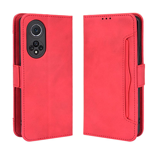 Leather Case Stands Flip Cover Holder BY3 for Huawei Honor 50 Pro 5G Red