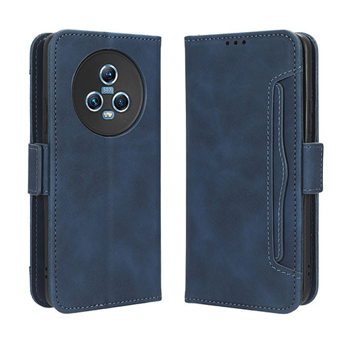 Leather Case Stands Flip Cover Holder BY3 for Huawei Honor Magic5 5G Blue