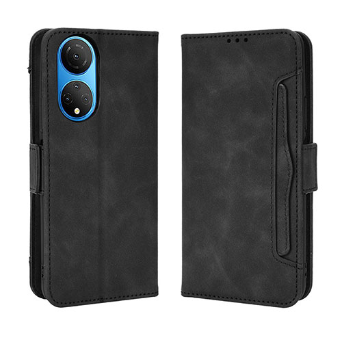 Leather Case Stands Flip Cover Holder BY3 for Huawei Honor X7 Black