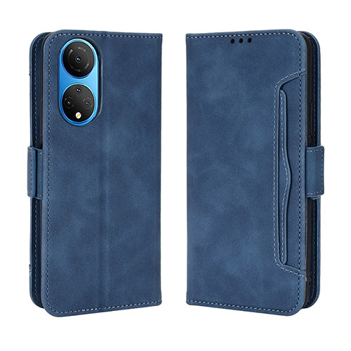 Leather Case Stands Flip Cover Holder BY3 for Huawei Honor X7 Blue