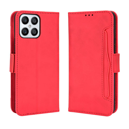 Leather Case Stands Flip Cover Holder BY3 for Huawei Honor X8 4G Red