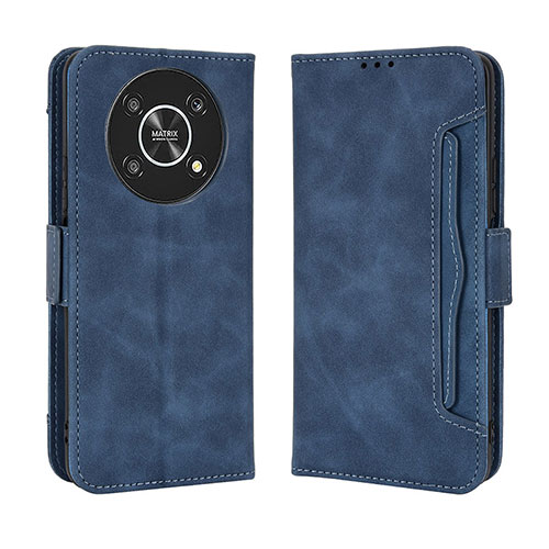 Leather Case Stands Flip Cover Holder BY3 for Huawei Honor X9 5G Blue