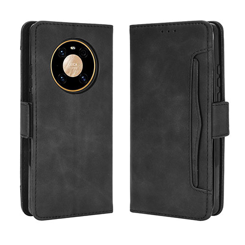 Leather Case Stands Flip Cover Holder BY3 for Huawei Mate 40 Pro Black