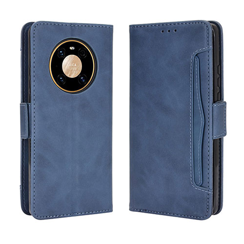 Leather Case Stands Flip Cover Holder BY3 for Huawei Mate 40 Pro Blue