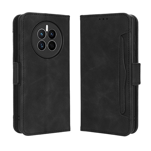 Leather Case Stands Flip Cover Holder BY3 for Huawei Mate 50 Black