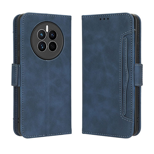 Leather Case Stands Flip Cover Holder BY3 for Huawei Mate 50 Blue