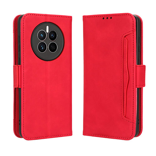 Leather Case Stands Flip Cover Holder BY3 for Huawei Mate 50 Red