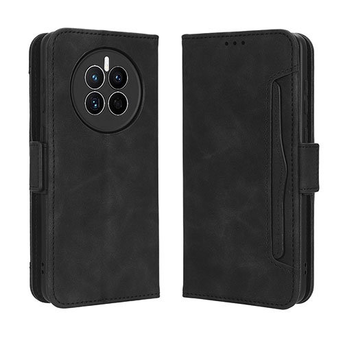 Leather Case Stands Flip Cover Holder BY3 for Huawei Mate 50E Black