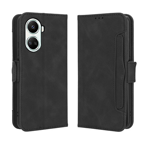 Leather Case Stands Flip Cover Holder BY3 for Huawei Nova 10 SE Black