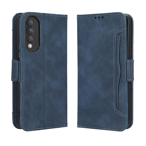 Leather Case Stands Flip Cover Holder BY3 for Huawei Nova 10z Blue