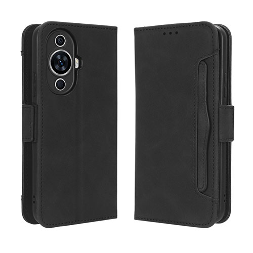 Leather Case Stands Flip Cover Holder BY3 for Huawei Nova 11 Black