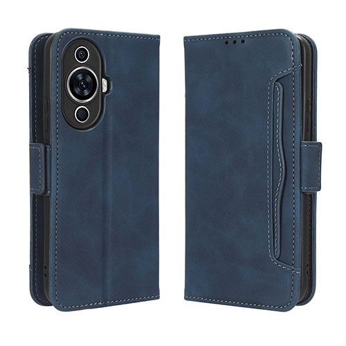 Leather Case Stands Flip Cover Holder BY3 for Huawei Nova 11 Blue