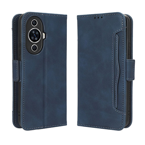 Leather Case Stands Flip Cover Holder BY3 for Huawei Nova 11 Ultra Blue