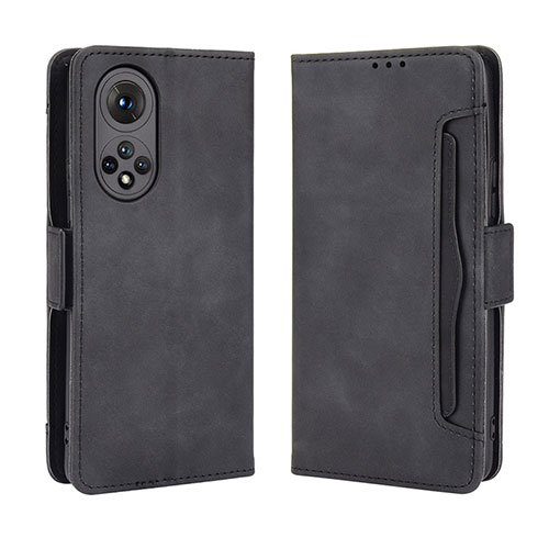 Leather Case Stands Flip Cover Holder BY3 for Huawei Nova 9 Black