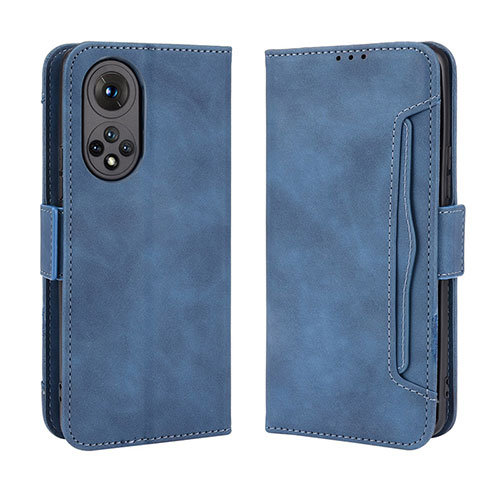 Leather Case Stands Flip Cover Holder BY3 for Huawei Nova 9 Blue