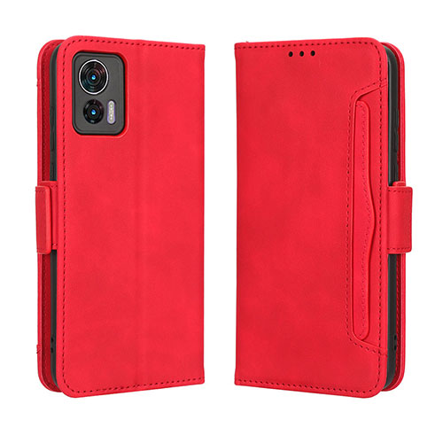 Leather Case Stands Flip Cover Holder BY3 for Motorola Moto Edge 30 Lite 5G Red