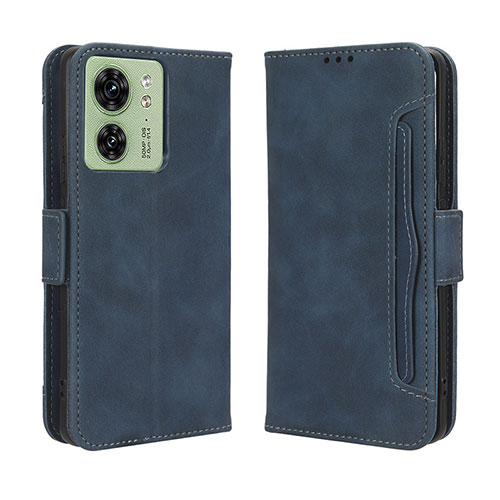 Leather Case Stands Flip Cover Holder BY3 for Motorola Moto Edge 40 5G Blue