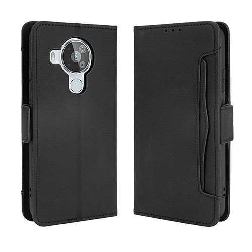 Leather Case Stands Flip Cover Holder BY3 for Nokia 7.3 Black