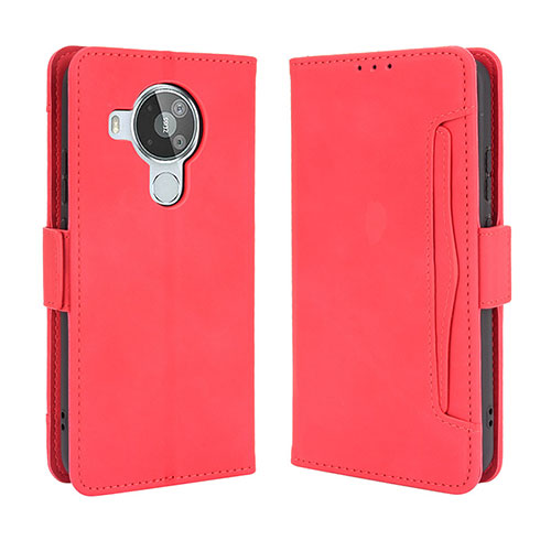 Leather Case Stands Flip Cover Holder BY3 for Nokia 7.3 Red