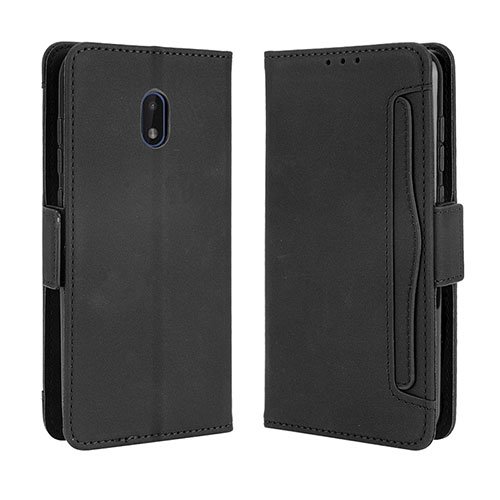 Leather Case Stands Flip Cover Holder BY3 for Nokia C01 Plus Black