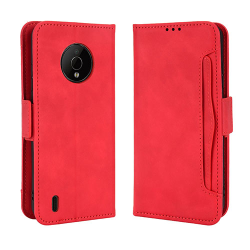 Leather Case Stands Flip Cover Holder BY3 for Nokia C200 Red