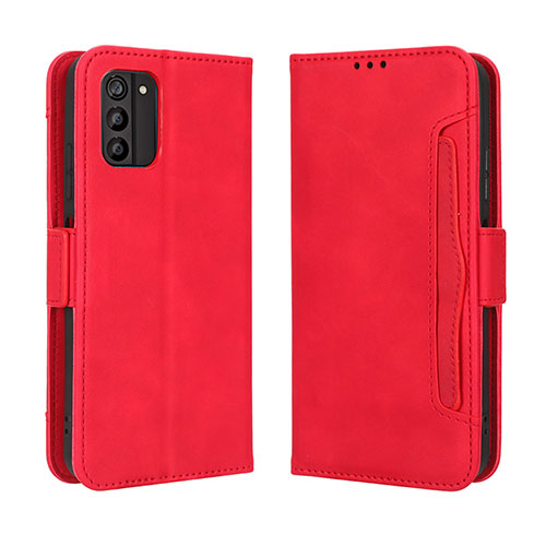 Leather Case Stands Flip Cover Holder BY3 for Nokia G100 Red