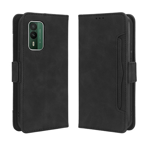 Leather Case Stands Flip Cover Holder BY3 for Nokia XR21 Black