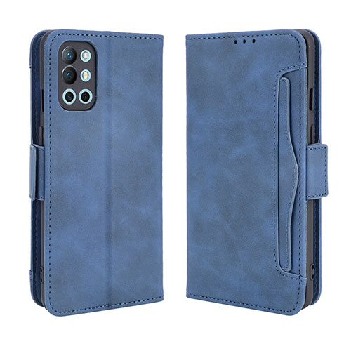 Leather Case Stands Flip Cover Holder BY3 for OnePlus 9R 5G Blue