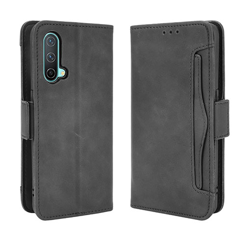 Leather Case Stands Flip Cover Holder BY3 for OnePlus Nord CE 5G Black