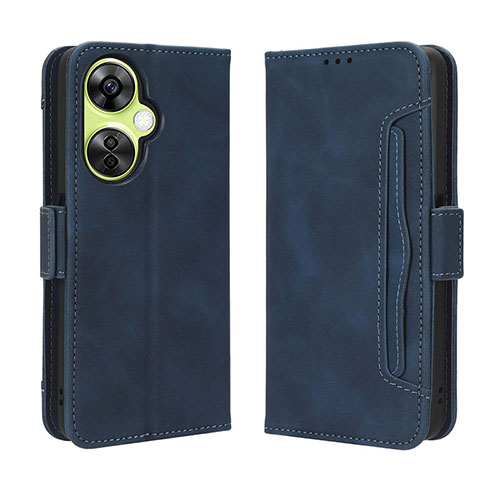 Leather Case Stands Flip Cover Holder BY3 for OnePlus Nord N30 5G Blue