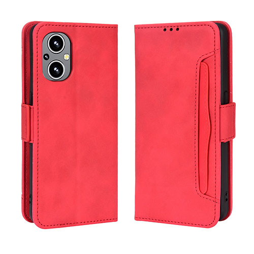 Leather Case Stands Flip Cover Holder BY3 for Oppo F21s Pro 5G Red