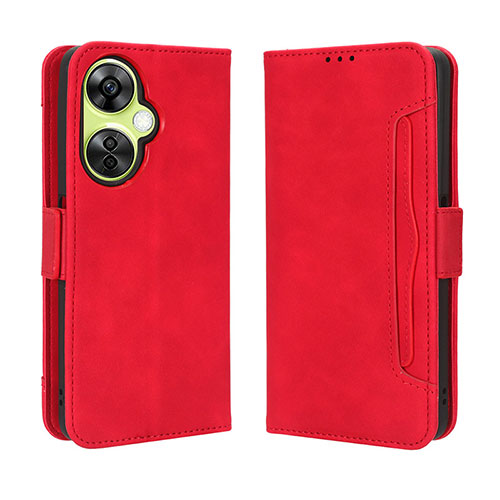 Leather Case Stands Flip Cover Holder BY3 for Oppo K11x 5G Red