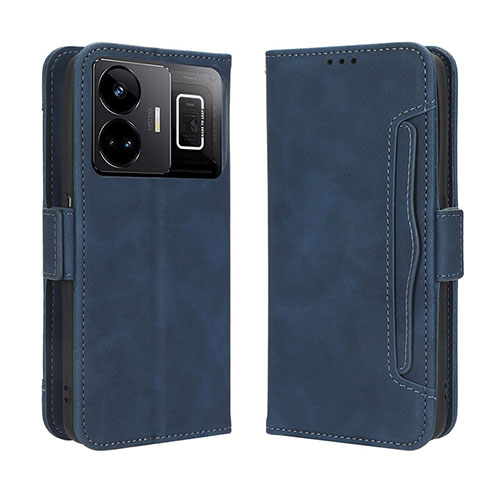 Leather Case Stands Flip Cover Holder BY3 for Realme GT Neo5 240W 5G Blue