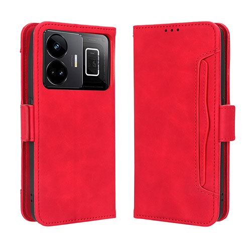 Leather Case Stands Flip Cover Holder BY3 for Realme GT Neo5 5G Red