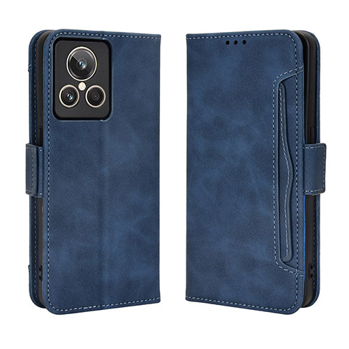 Leather Case Stands Flip Cover Holder BY3 for Realme GT2 Master Explorer Blue