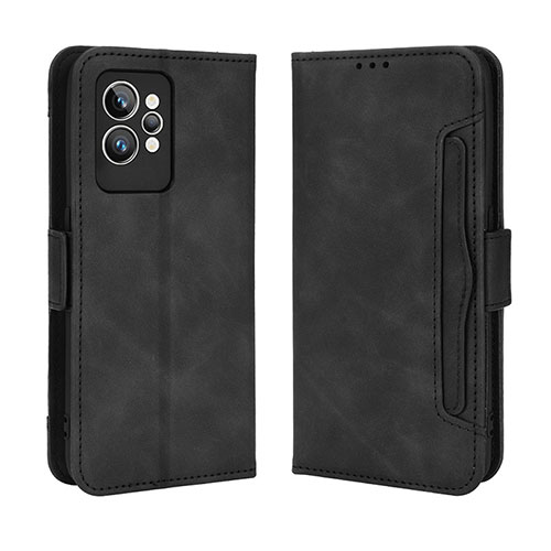 Leather Case Stands Flip Cover Holder BY3 for Realme GT2 Pro 5G Black