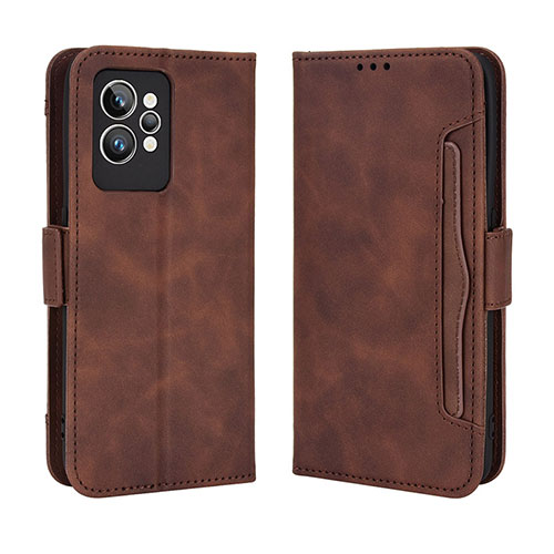 Leather Case Stands Flip Cover Holder BY3 for Realme GT2 Pro 5G Brown