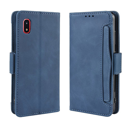 Leather Case Stands Flip Cover Holder BY3 for Samsung Galaxy A20 SC-02M SCV46 Blue