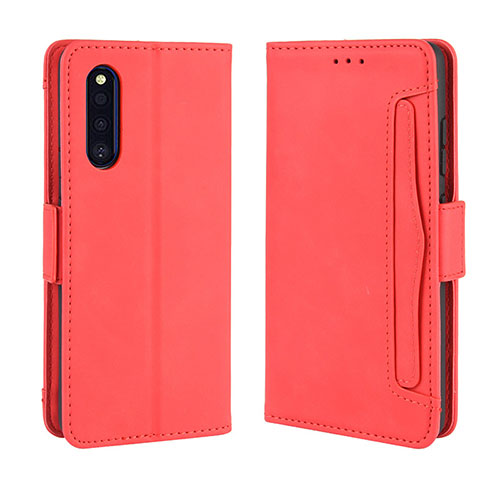 Leather Case Stands Flip Cover Holder BY3 for Samsung Galaxy A41 SC-41A Red