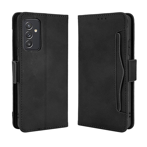 Leather Case Stands Flip Cover Holder BY3 for Samsung Galaxy A82 5G Black