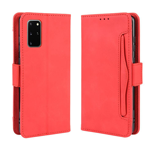 Leather Case Stands Flip Cover Holder BY3 for Samsung Galaxy S20 Plus Red