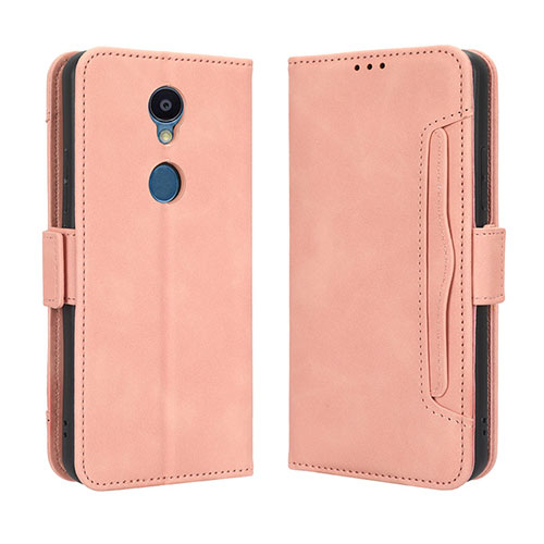 Leather Case Stands Flip Cover Holder BY3 for Sharp Rouvo V Pink