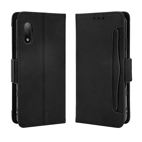 Leather Case Stands Flip Cover Holder BY3 for Sony Xperia Ace II Black