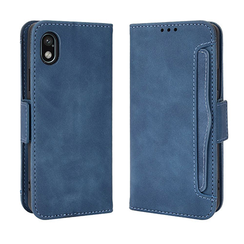 Leather Case Stands Flip Cover Holder BY3 for Sony Xperia Ace III Blue