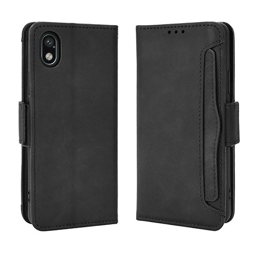 Leather Case Stands Flip Cover Holder BY3 for Sony Xperia Ace III SO-53C Black