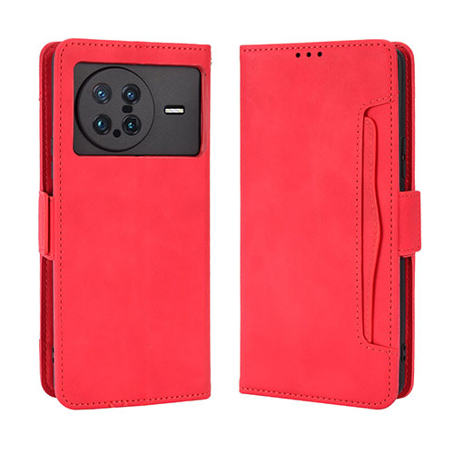 Leather Case Stands Flip Cover Holder BY3 for Vivo X Note Red