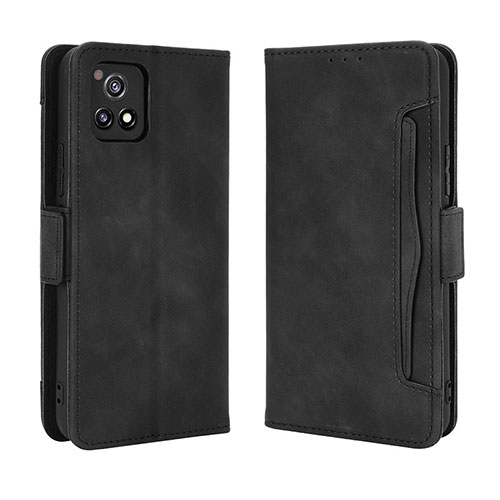 Leather Case Stands Flip Cover Holder BY3 for Vivo Y31s 5G Black