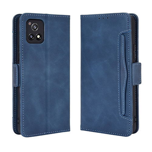 Leather Case Stands Flip Cover Holder BY3 for Vivo Y31s 5G Blue