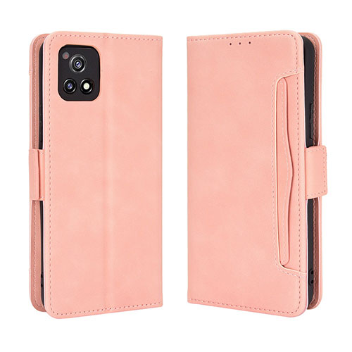 Leather Case Stands Flip Cover Holder BY3 for Vivo Y31s 5G Pink